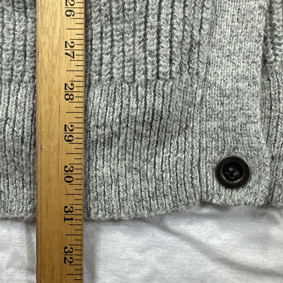 Free People Cardigan Womens Small Alpaca Blend Gray Knit Metal Buttons Oversized - Picture 4 of 9